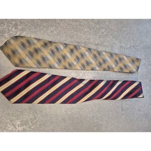 Mens Ties Lot Van Heusen Stafford Striped Geometric Silk Necktie Bundle